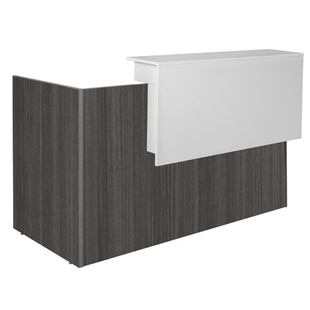 Regency Legacy Reception Desks, 41.5 D X 48 H, 71 W X Wood, Ash Grey, White LRDDS7135WHAG